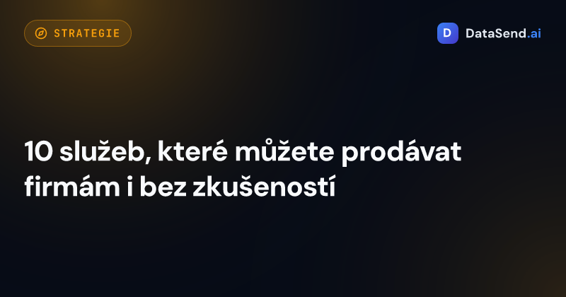 10 služeb, které můžete prodávat firmám i bez zkušeností