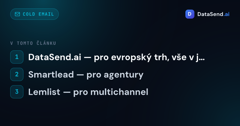 Nejlepší alternativy k Instantly 2026 (srovnání) | DataSend.ai