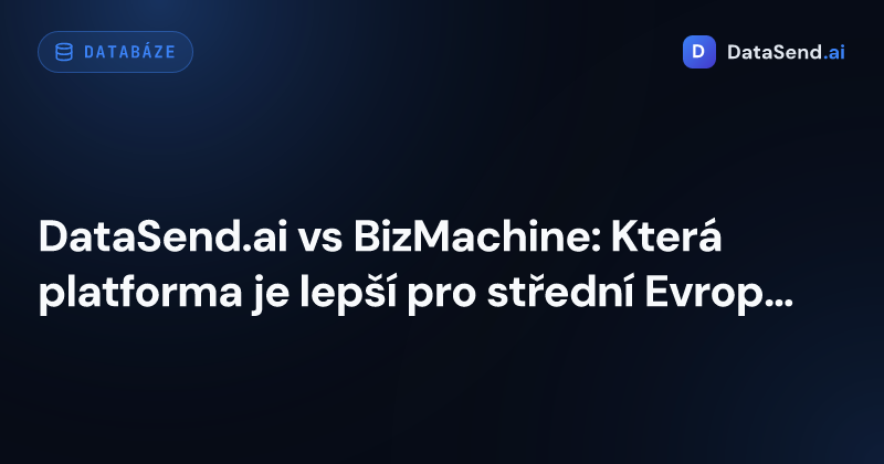 DataSend.ai vs BizMachine: Která platforma je lepší pro střední Evropu?