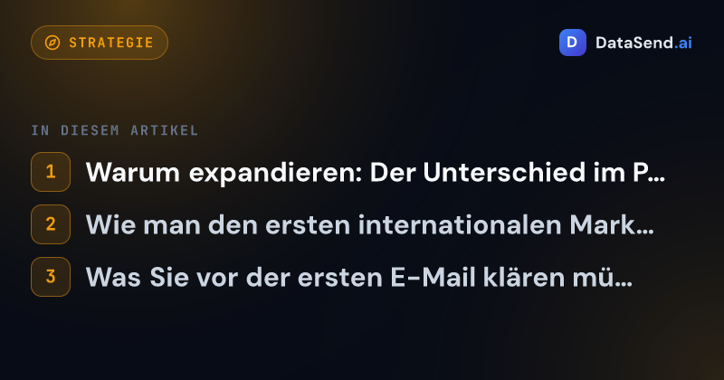 Wie man Dienstleistungen international ohne Niederlassung expandiert | DataSend.ai