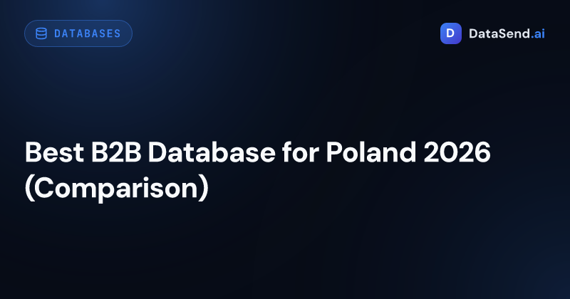 Best B2B Database for Poland 2026 (Comparison)