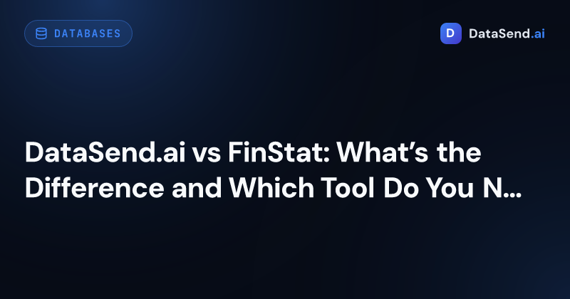 DataSend.ai vs FinStat: What’s the Difference and Which Tool Do You Need?