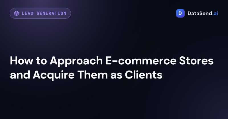 How to Approach E-commerce Stores and Acquire Them as Clients