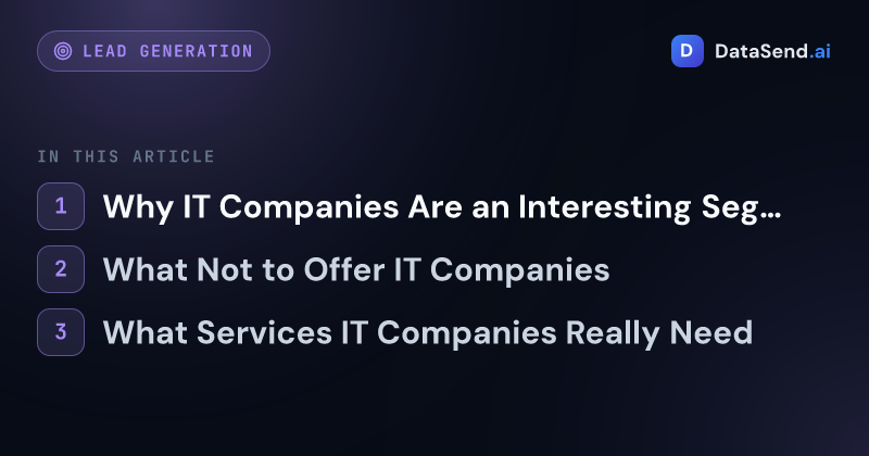 How to Approach IT and Software Companies and Acquire Them as Clients | DataSend.ai