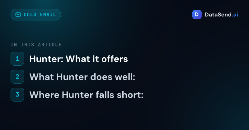 Hunter vs Snov.io — which email finder tool is better | DataSend.ai
