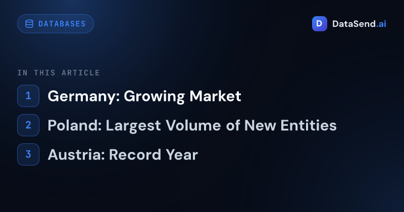 How Many New Companies Are Established Annually in Central Europe (2025 Data) | DataSend.ai