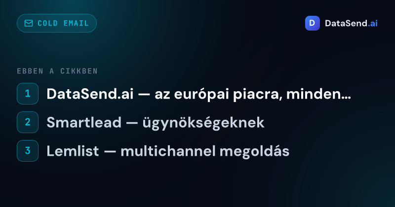 A legjobb alternatívák az Instantly-hoz 2026 (összehasonlítás) | DataSend.ai