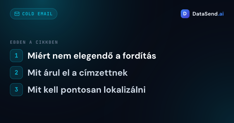Hogyan lokalizáljuk a cold emailt több országra | DataSend.ai