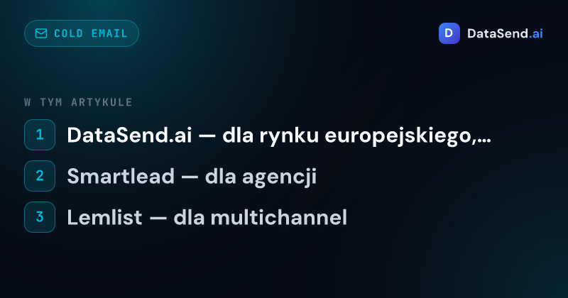 Najlepsze alternatywy dla Instantly 2026 (porównanie) | DataSend.ai
