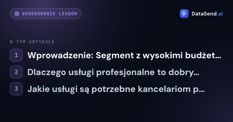 Jak dotrzeć do kancelarii prawnych i firm księgowych | DataSend.ai