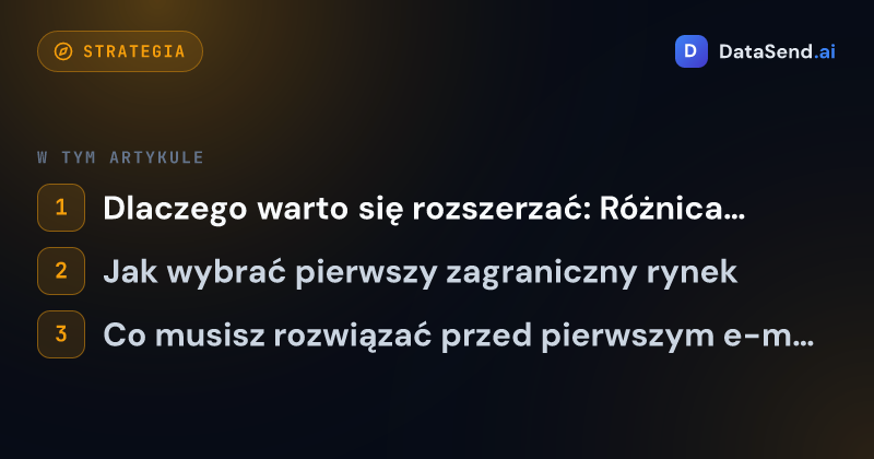 Jak rozszerzyć usługi za granicą bez oddziału | DataSend.ai