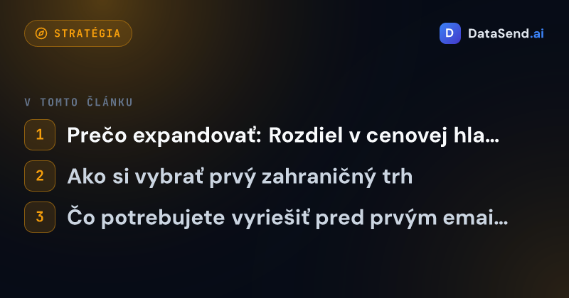 Ako expandovať so službami do zahraničia bez pobočky | DataSend.ai