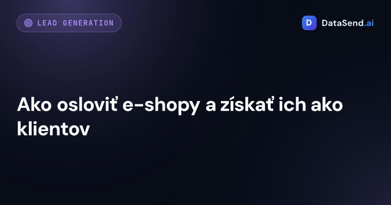 Ako osloviť e-shopy a získať ich ako klientov