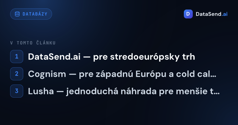 Najlepšie alternatívy k Apollo.io pre európsky trh 2026 | DataSend.ai