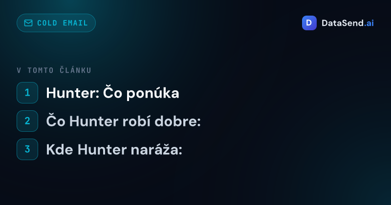 Hunter vs Snov.io — ktorý nástroj na hľadanie emailov je lepší | DataSend.ai