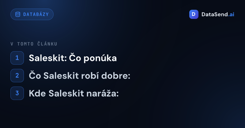 Saleskit vs BizMachine — ktorá platforma je lepšia pre CZ a SK | DataSend.ai
